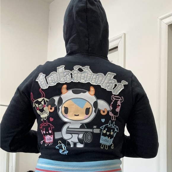 Tokidoki Kids Black Hoodie with Colorful Characters - Picture 9 of 10